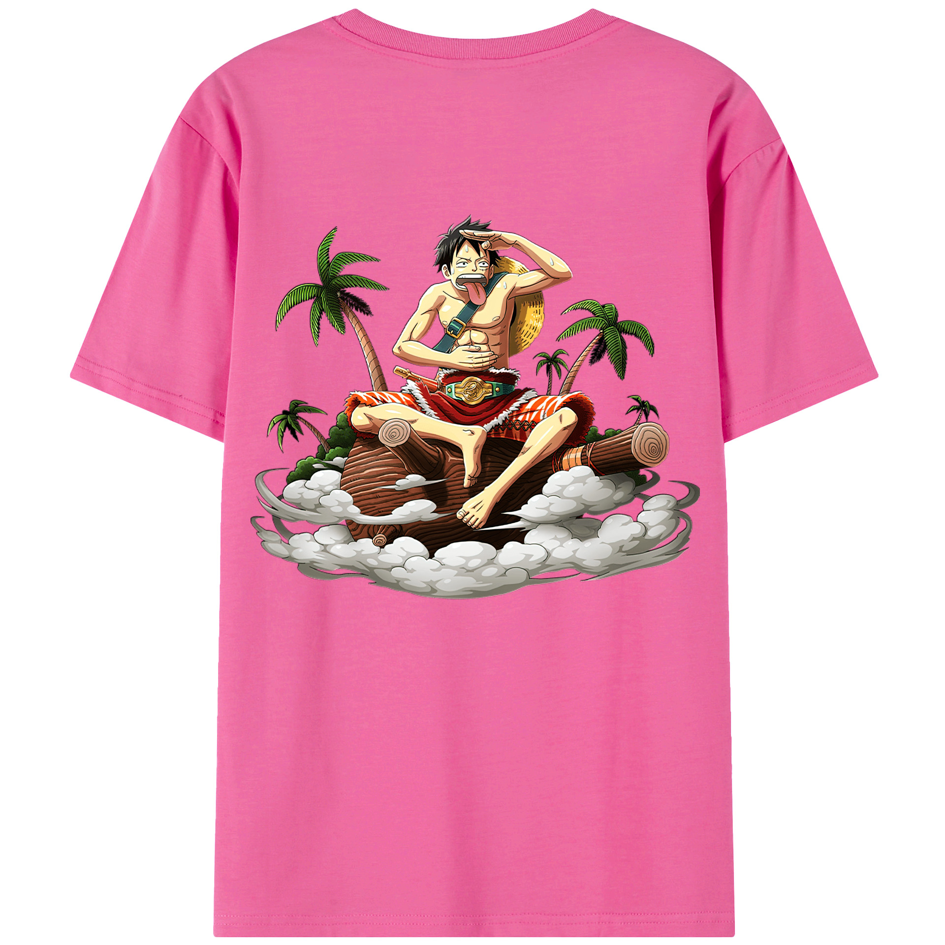 ワンピース モンキー・D・ルフィ ONE PIECE Monkey D. Luffy レディース半袖Tシャツ(バックプリント)